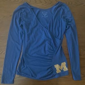 Meesh & Mia U Michigan Wrap Top Medium
